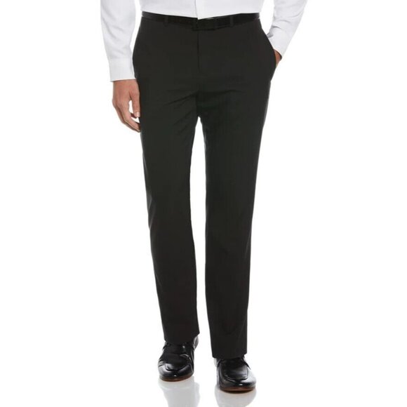 NWT $95 Perry Ellis Portfolio Men's Slim Fit Solid Tech Pants, Black, 32x32 - Picture 1 of 5
